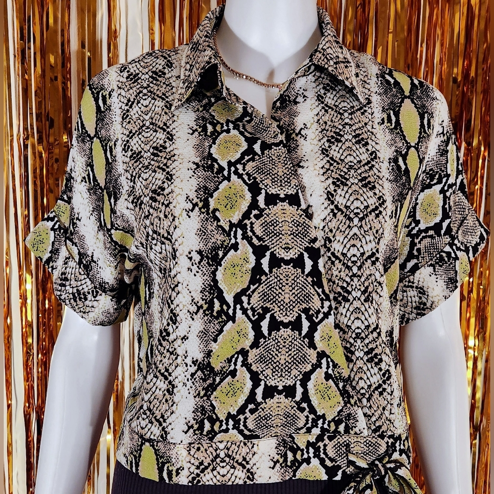 ReVamped Extra Small Snake Print Top